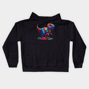 Colorful melting Dino Designe #1 Kids Hoodie